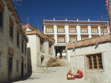 Monks at Lamayuru Gompa (Monastery), Lamayuru, Ladakh, Indian Himalayas, India Photographic Print by Jochen Schlenker