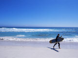 Surfer Walking with His Board on Kommetjie Beach, Cape Town, South Africa, Africa Photographie par Yadid Levy