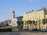 Cafe at Didzioji Gatve (Main Street), Old City, Vilnius, Lithuania, Baltic States Photographic Print by Yadid Levy