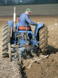 Farmer Ploughing Near Sonning Common, Oxfordshire, England, United Kingdom Photographic Print by Robert Francis
