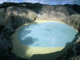 One of Three Crater Lakes at the Summit of Kelimutu Volcano Near Moni Photographic Print by Robert Francis