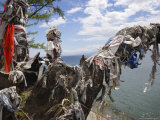 Sacred Shamanic Tree on Lake Baikal, Siberia, Russia Photographic Print by Andrew Mcconnell