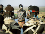 Fertility Dance, Karo Tribe, Omo River, Ethiopia, Africa Photographic Print by Dominic Harcourt-webster