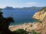 Beach Below Piana, Corsica, France, Mediterranean Photographie par Yadid Levy