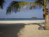 Palm Tree in Front, Kata Beach, Phuket, Thailand, Southeast Asia Photographic Print by Joern Simensen