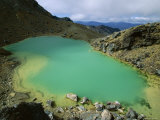 One of the Emerald Lakes, on Mount Tongariro, UNESCO World Heritage Site, Photographic Print