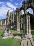 Ruins of Whitby Abbey, Founded by St. Hilda in 657Ad, Whitby, Yorkshire, England Photographic Print by Robert Francis