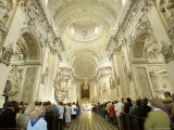 Baroque Style Interior, St. Peter and Paul Church, Vilnius, Lithuania, Baltic States Photographic Print by Yadid Levy