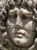 Close-Up of Carved Head, Didyma, Anatolia, Turkey, Eurasia Photographic Print by Christina Gascoigne
