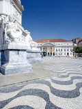 Rossio Square (Praca Dom Pedro Iv) with Lisbon Opera House in the Background, Lisbon, Portugal Photographic Print by Marco Simoni
