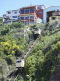 Traditional Cable Cars, Valparaiso, Unesco World Heritage Site, Chile, South America Photographic Print by Marco Simoni