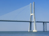 Vasco Da Gama Bridge Over the Tejo River's Longest Bridge, Lisbon, Portugal Photographic Print by Marco Simoni