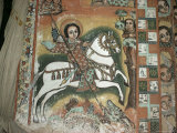 St. George and Dragon, Uran Kidane Meherate Church, Zege Peninsula, Lake Tana, Ethiopia, Africa Photographic Print by Sybil Sassoon