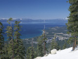 Lake Tahoe and Town on California and Nevada State Line, USA Photographic Print by Adam Swaine