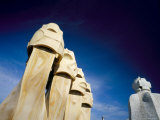 Gaudi Architecture, Chimneys, Casa Mila, La Pedrera, Barcelona, Catalonia, Spain Photographic Print by Marco Simoni