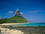 View of Praia Do Conceicao Beach and Morro Do Pico in the Background, Fernando De Noronha, Brazil Photographic Print by Marco Simoni