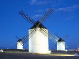 Old Traditional Windmills at Dusk, Campo De Criptana, Castilla La Mancha, Spain Photographic Print by Marco Simoni