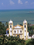 Elevated View of Igreja Ns Do Carmo and Sea Beyond, Olinda, Pernambuco, Brazil, South America Photographic Print by Marco Simoni