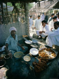 Food Stall, Mango Pier, Karachi, Sind (Sindh), Pakistan Photographic Print by Robert Harding