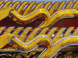 Decorative Patterns on a Temple Roof, Wat Pho, Bangkok, Thailand, Southeast Asia Photographic Print by Marco Simoni