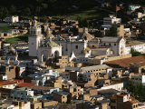 Aerial View of Cathedral and Town, Copacabana, Lake Titicaca, Bolivia, South America Photographic Print by Marco Simoni
