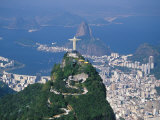 Marco Simoni - Rio De Janeiro with the Cristo Redentor in the Foreground and the Pao De Acucar in the Background - Fotografik Baskı Marco Simoni - Rio De Janeiro with the Cristo Redentor in the Foreground and the Pao De Acucar in the Background - Fotografik Baskı