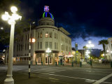 Lampost and Deco Clock Tower in the Art Deco City of Napier, North Island, New Zealand Photographic Print by Don Smith