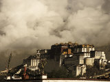 Image Taken in 2006 and Partially Toned, Dramatic Clouds Building Behind the Potala Palace, Tibet Photographic Print by Don Smith