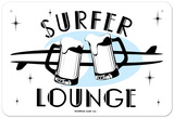 Surfer Lounge Tin Sign