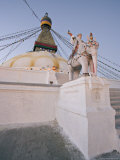 Dawn at Boudha, the Tibetan Buddhist Stupa at Bodhnath, Kathmandu, Nepal Photographic Print by Don Smith