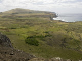 Poike Peninsula from Ranu Raraku Volcano, Easter Island (Rapa Nui), Chile, South America Photographic Print by Michael Snell