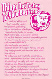 Things Not to Say to Your Boyfriend Pósters