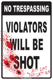 Unbefugter Zutritt verboten Blechschild
