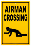 Airman Crossing Tin Sign