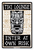 Tiki Lounge Tin Sign
