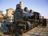 Locomotive, Haymarket District, Lincoln, Nebraska, USA Photographic Print by Michael Snell