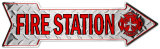 Fire Station Emaille bord