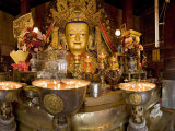 Panorama of Tibetan Buddhist Chapel at Drepung Monastery, Lhasa, Tibet, China Photographic Print by Don Smith