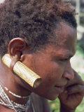 Detail of a Cane Ear Ornament Worn by a Hewa Woman, Papua New Guinea Photographic Print by Maureen Taylor