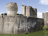 Leaning Tower and Gatehouse, Caerphilly Castle, Dating from the 13th Century, Mid Glamorgan, Wales Photographic Print by Sheila Terry