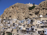 Christian Village of Maloula, Beneath Limestone Cliffs, Syria, Middle East Photographic Print by Tony Waltham
