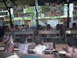 Children at School, Tambanum Village, Sepik, Papua New Guinea Photographic Print by Maureen Taylor