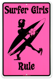 Surfer Girls Rule Plakietka emaliowana