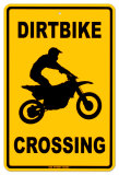 Dirtbike Crossing Placa de lata