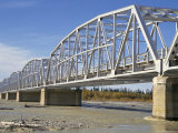 Steel Truss Bridge, Alaska Highway Over Gerstle River, Alaska, USA Photographic Print by Tony Waltham