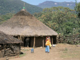 Traditional Village House in Bale Mountains, Southern Highlands, Ethiopia, Africa Photographic Print by Tony Waltham