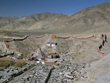 Palkhor Choide Monastery and Old Town Seen from Dzong (Fort), Gyantse, Tibet, China Photographic Print by Tony Waltham