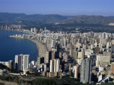 High Rise Apartments Lining Beach Zone, Benidorm, Costa Blanca, Valencia Region, Spain Photographic Print by Tony Waltham