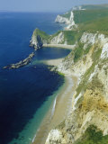 Chalk and Limestone Cliffs Between Lulworth and Durdle Door, Isle of Purbeck, Dorset, England, UK Lámina fotográfica por Tony Waltham Chalk and Limestone Cliffs Between Lulworth and Durdle Door, Isle of Purbeck, Dorset, England, UK Lámina fotográfica por Tony Waltham