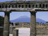Versuvius Volcano Seen from Pompeii Photographic Print by Tony Waltham